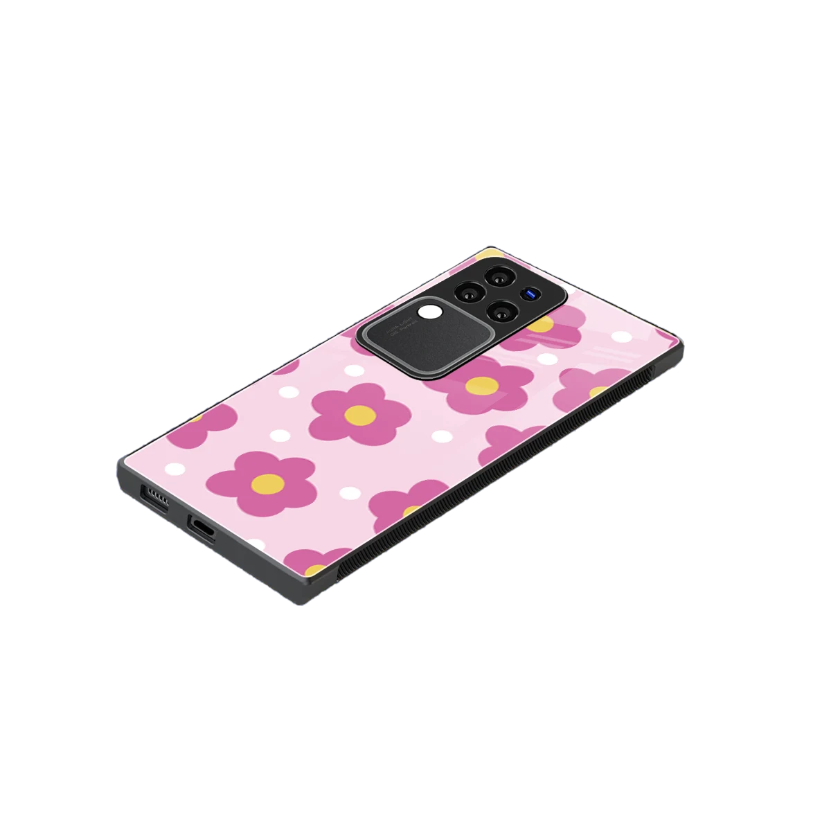 Candy Flower stylish phone case forvivo v30 pro | glossy glass and slim fit