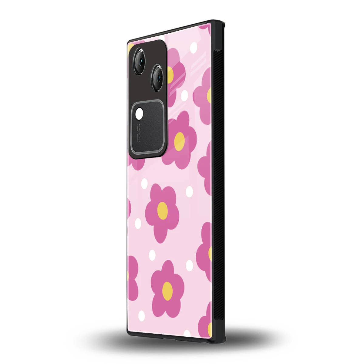 Candy Flower vivo v30 mobile cover | shockproof glass phone case