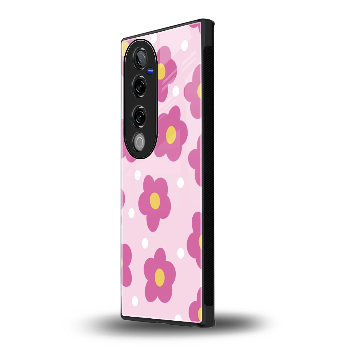Candy Flower vivo v40 pro mobile cover | shockproof glass phone case