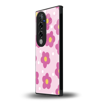 Candy Flower vivo v40 pro mobile cover | shockproof glass phone case