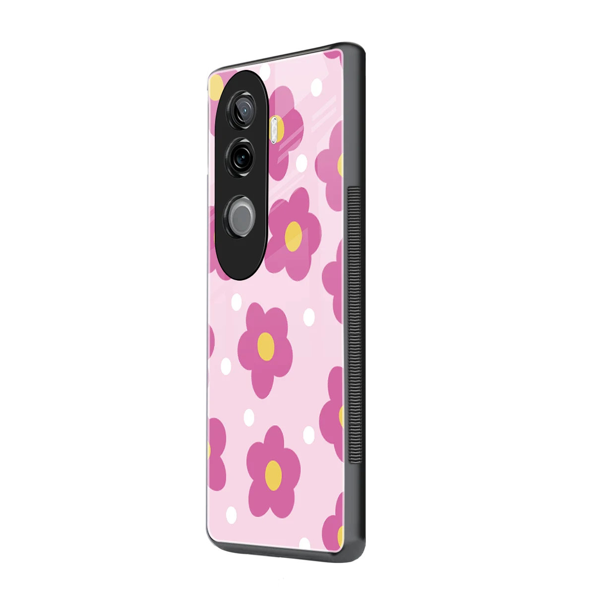 Candy Flower vivo v40e mobile cover | shockproof glass phone case