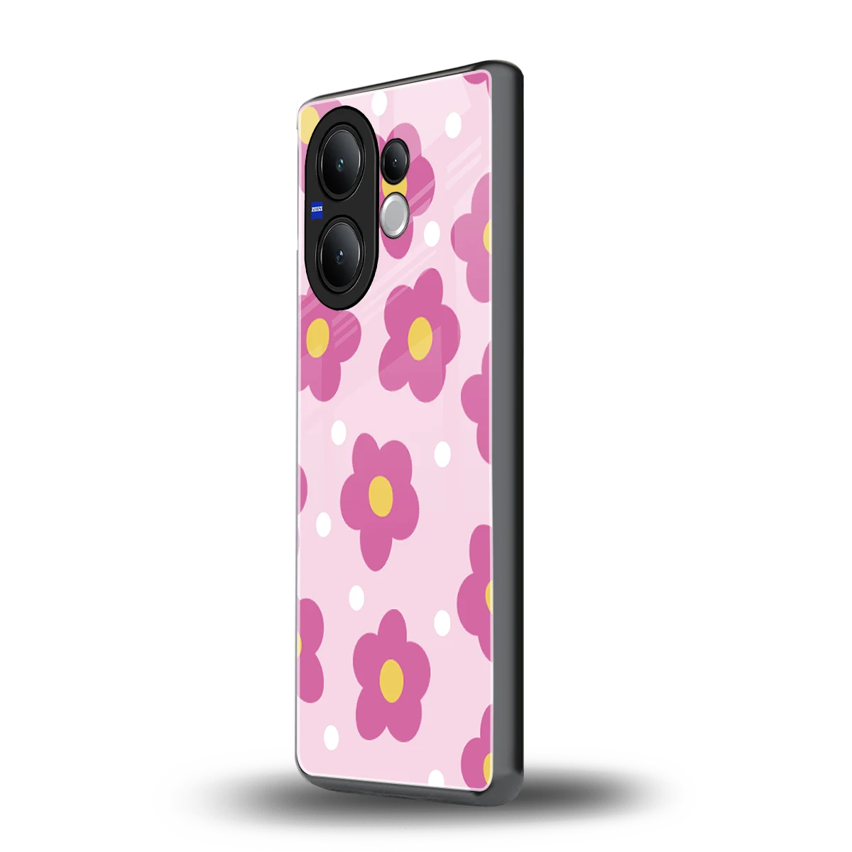 Candy Flower vivo v60 mobile cover | shockproof glass phone case