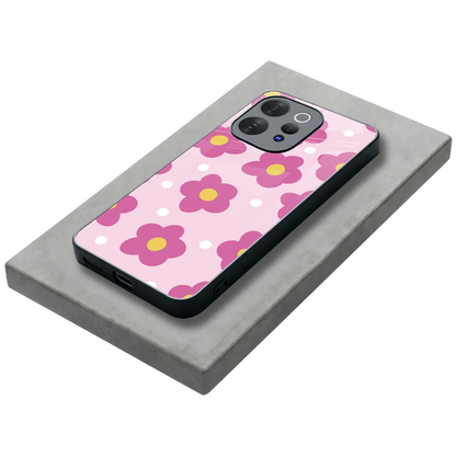 Candy Flower stylish phone case for vivo v70 elite | glossy glass and slim fit