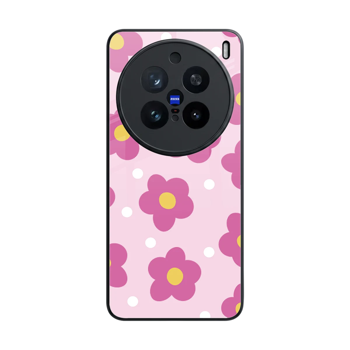 Candy Flower back phone cover | glass case for vivo x200 pro