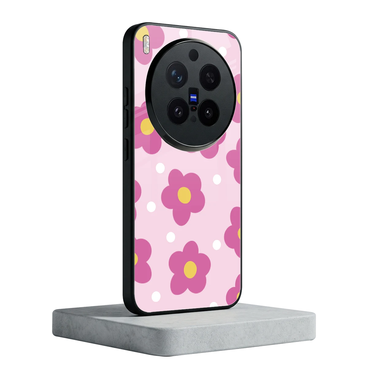 Candy Flower vivo x300 pro mobile cover | shockproof glass phone case
