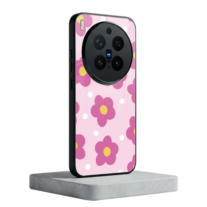 Candy Flower vivo x300 pro mobile cover | shockproof glass phone case
