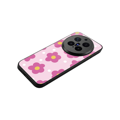 Candy Flower stylish phone case for vivo x300 pro | glossy glass and slim fit