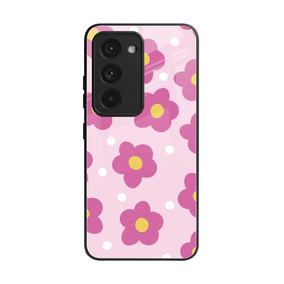 Candy Flower back phone cover | glass case for redmi 15 5g