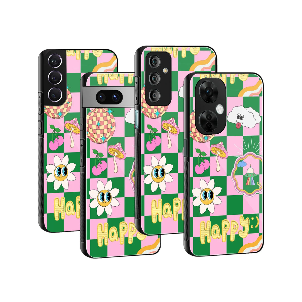 Stylish Glass Back Case for All Smartphones iPhone, Samsung, OnePlus, Pixel, Redmi, Oppo, Vivo, Motorola