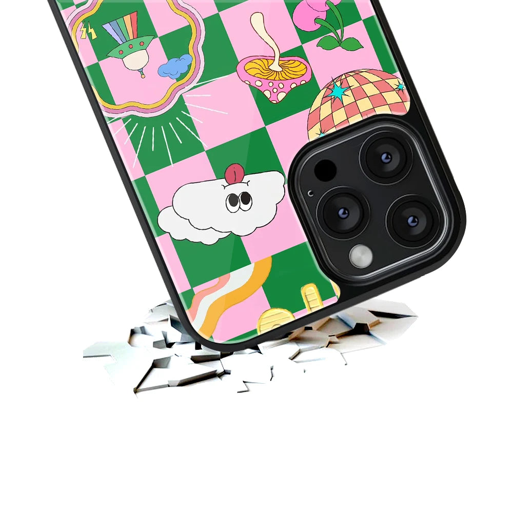 Durable Glass Back Mobile Case for iPhone, Samsung, OnePlus, Google Pixel, Redmi, Vivo, Oppo