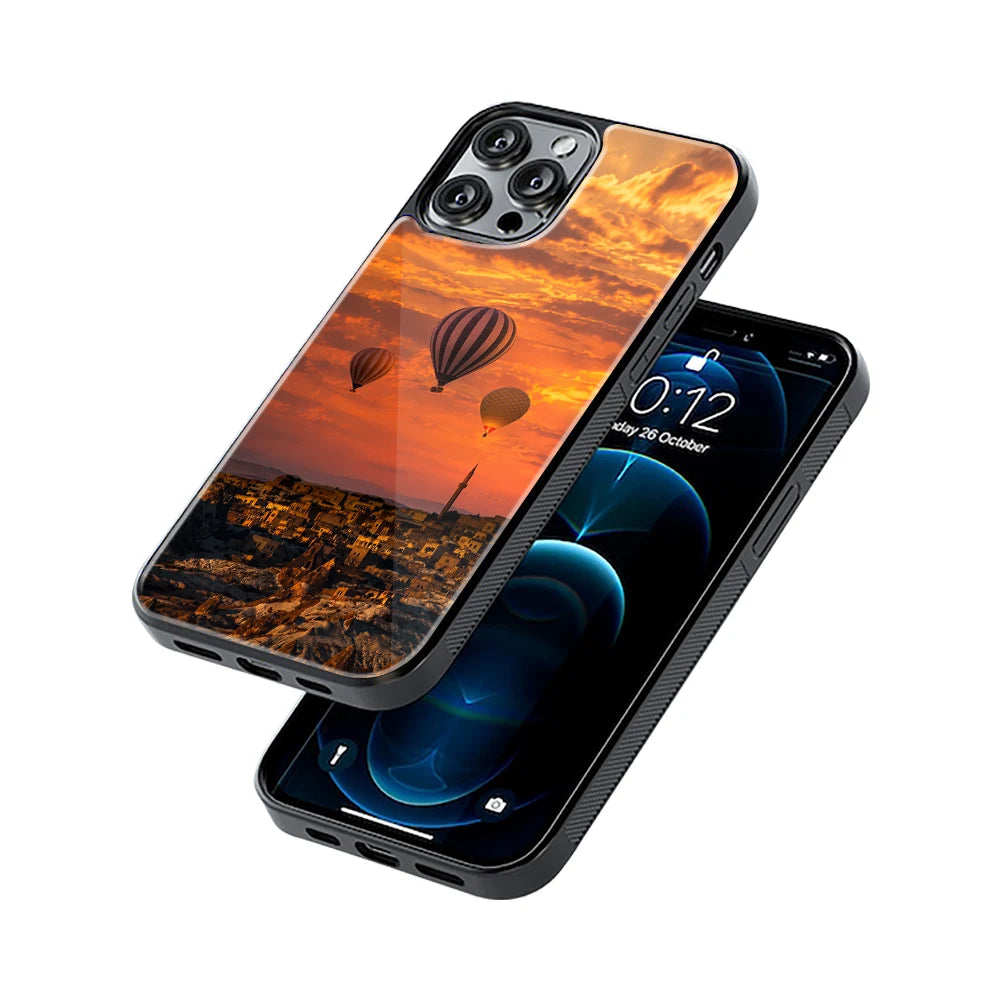 Protective Glass Back Phone Case Compatible with iPhone, Samsung, OnePlus, Pixel & More