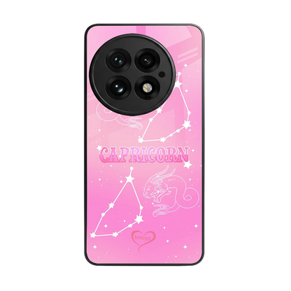 Capricorn Aura back phone cover | glass case for oneplus 13