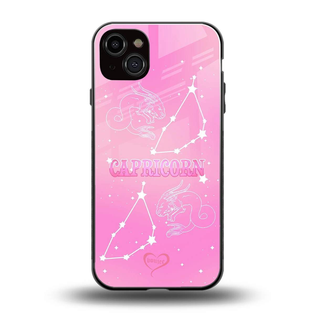 Capricorn Aura back phone cover | glass case for iphone 14 plus