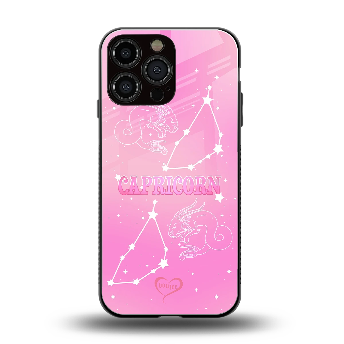 Capricorn Aura back phone cover | glass case for iphone 15 pro max