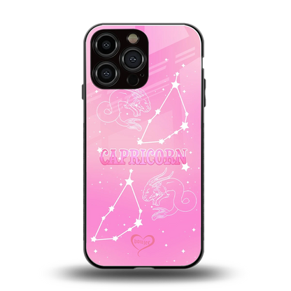 Capricorn Aura back phone cover | glass case for iphone 15 pro max