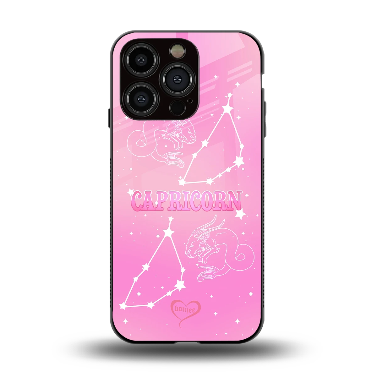 Capricorn Aura back phone cover | glass case for iphone 15 pro