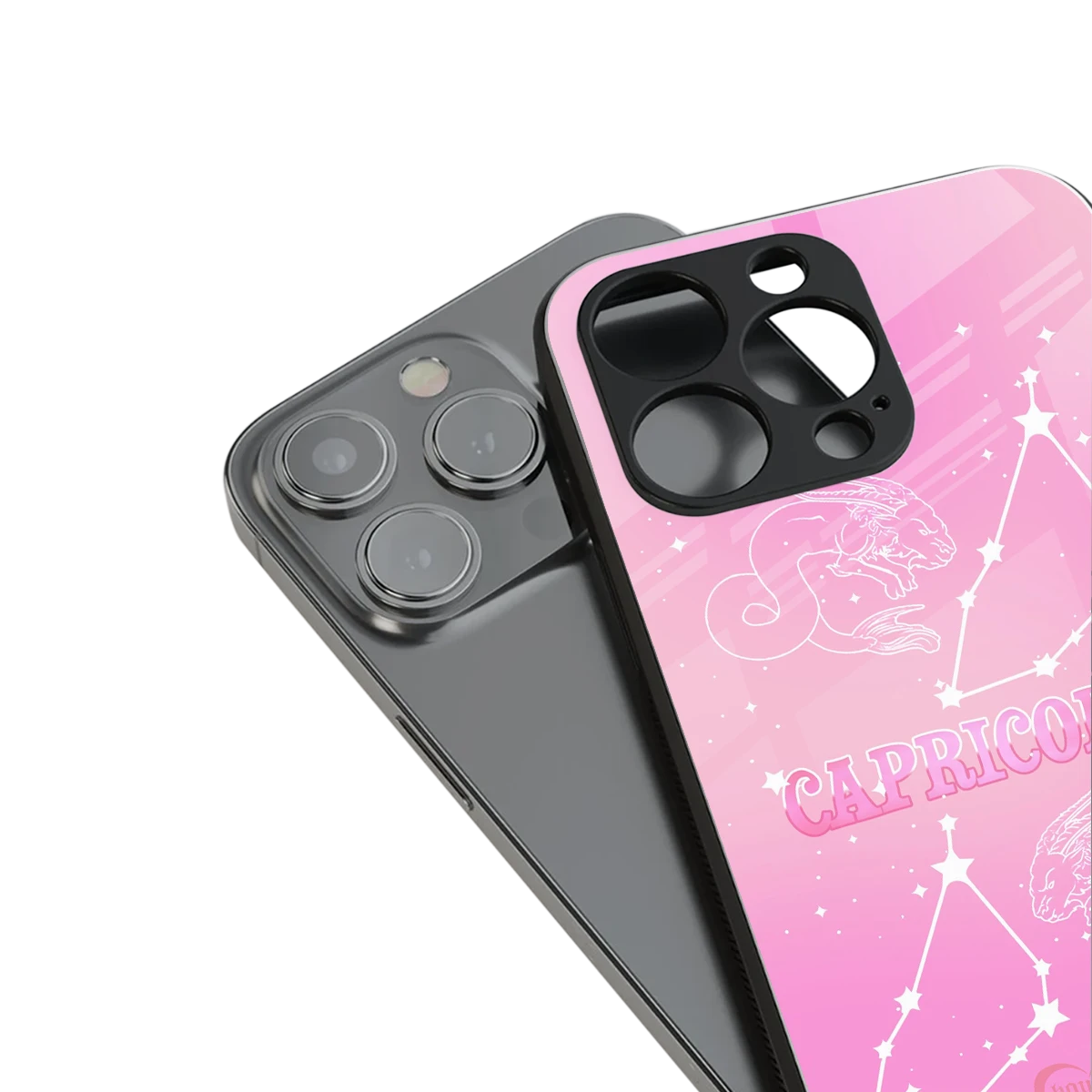 Capricorn Aura stylish phone case for iphone 15 pro max | glossy glass and slim fit