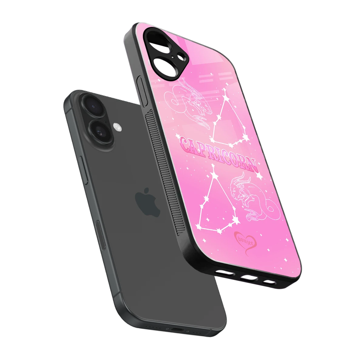 Capricorn Aura sleek iPhone 16 cover with tempered glass back and TPU edges