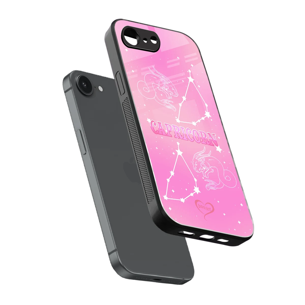 Capricorn Aura sleek iphone 17e cover with tempered glass back and TPU edges