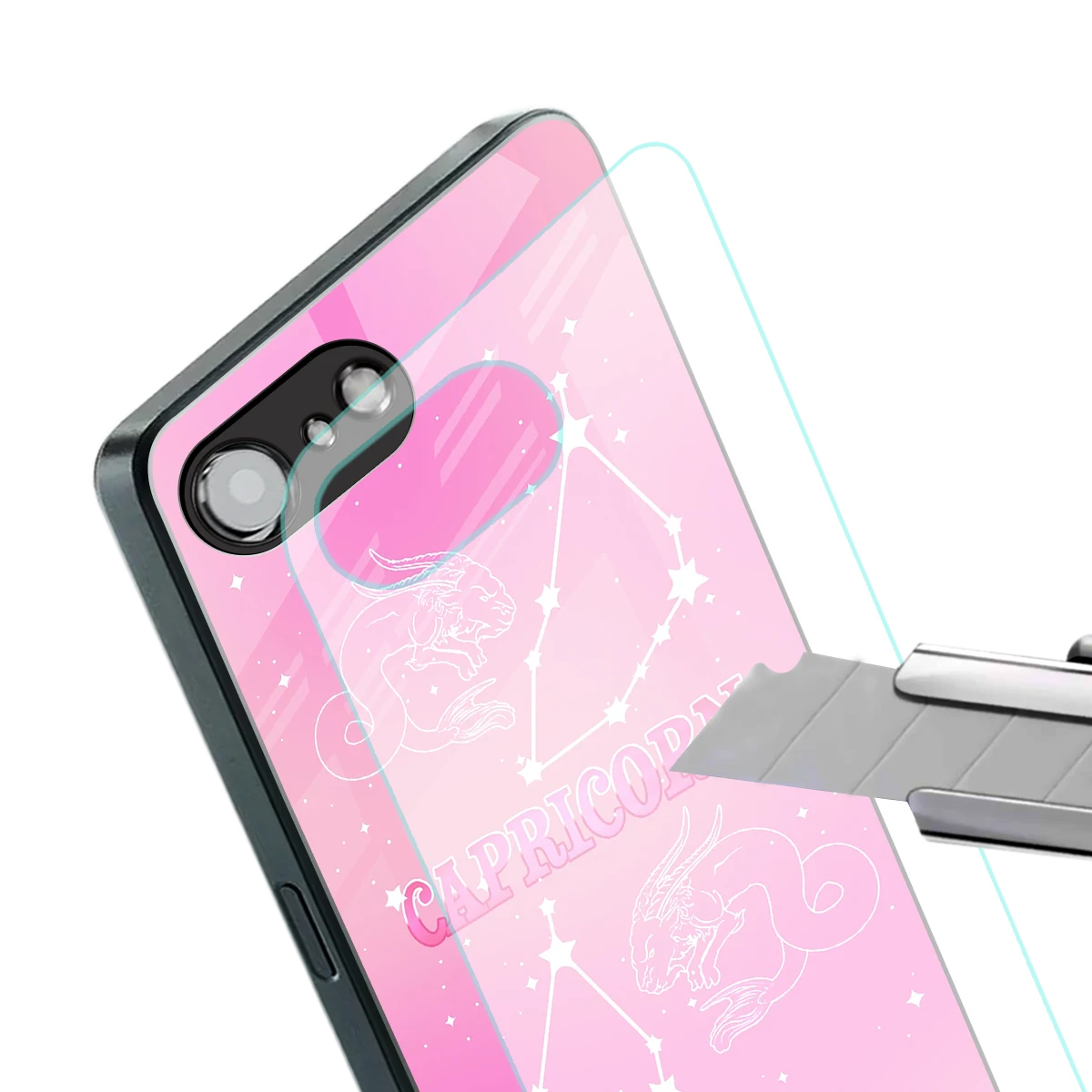 Capricorn Aura stylish phone case for iphone 17e | glossy glass and slim fit