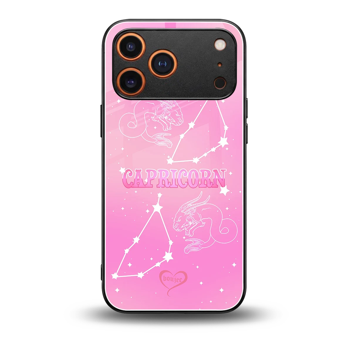 Capricorn Aura back phone cover | glass case for iphone 17 pro