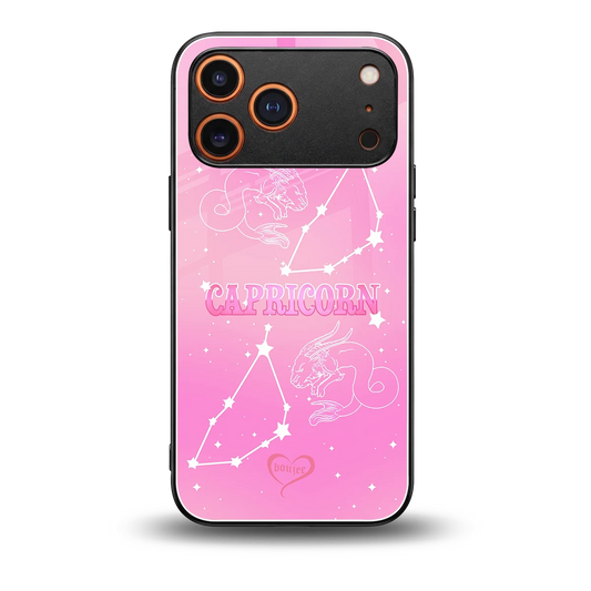 Capricorn Aura back phone cover | glass case for iphone 17 pro max