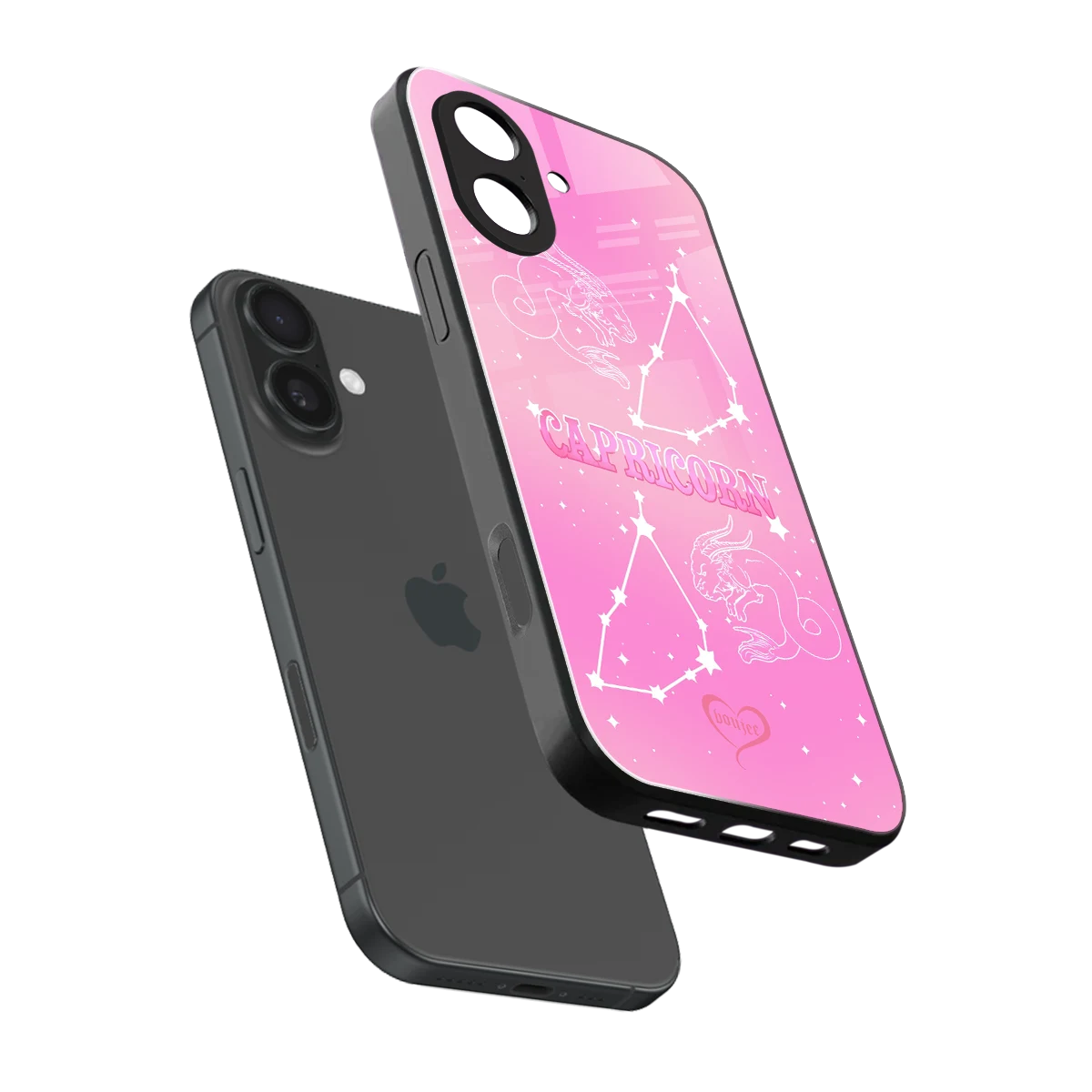 Capricorn Aura sleek iphone 17 cover with tempered glass back and TPU edges