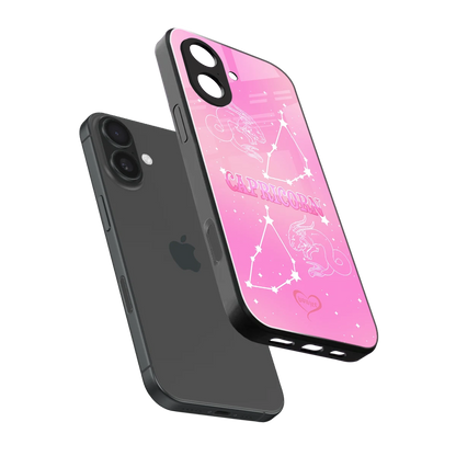 Capricorn Aura sleek iphone 17 cover with tempered glass back and TPU edges
