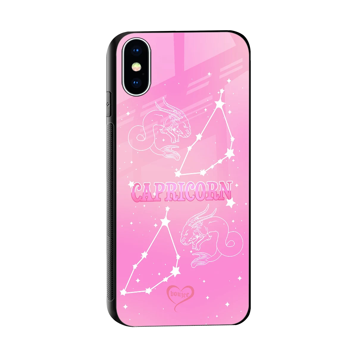 Capricorn Aura sleek iphone x cover with tempered glass back and TPU edges