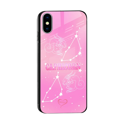 Capricorn Aura sleek iphone x cover with tempered glass back and TPU edges
