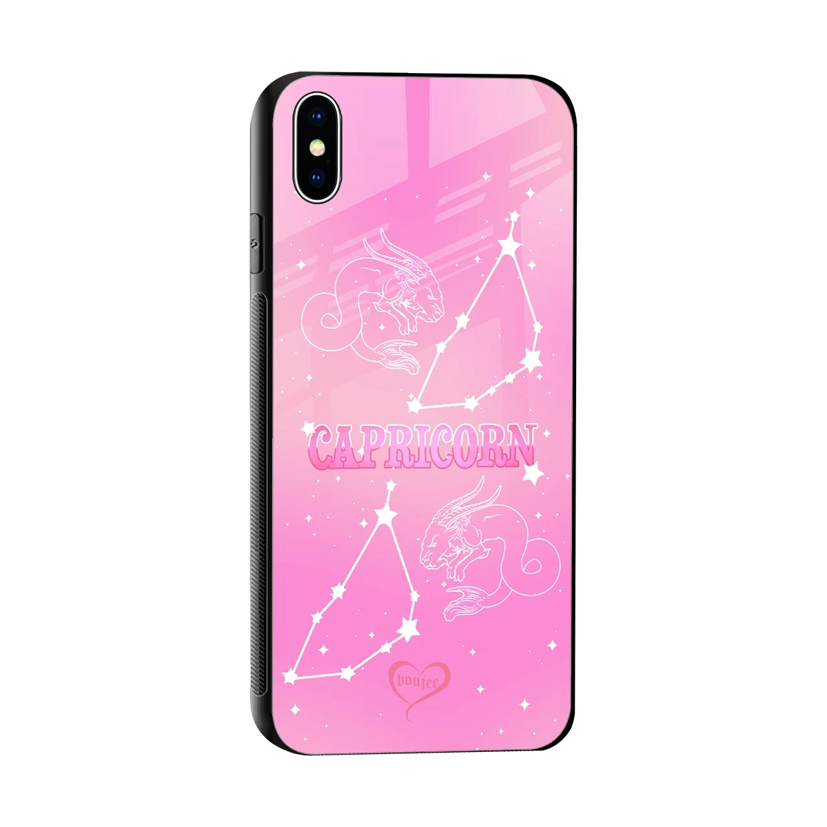 Capricorn Aura sleek iphone xs max cover with tempered glass back and TPU edges