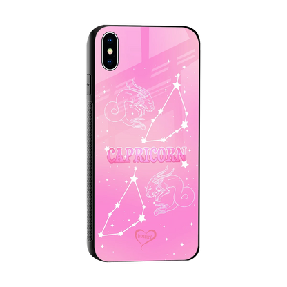 Capricorn Aura sleek iphone xs max cover with tempered glass back and TPU edges