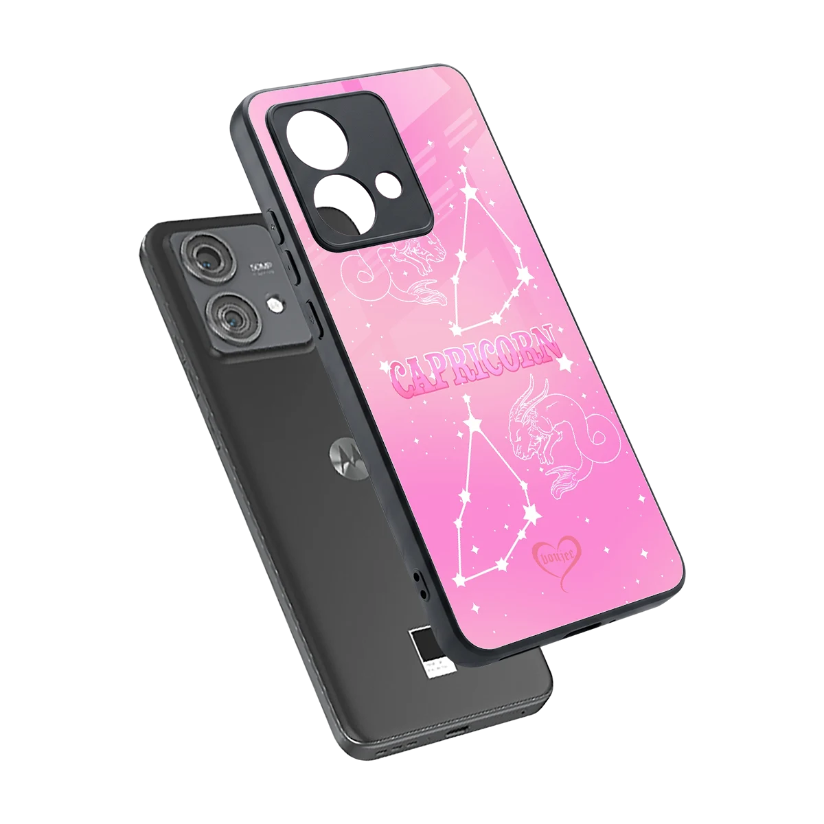 Capricorn Aura sleek motorola edge 40 neo 5g cover with tempered glass back and TPU edges