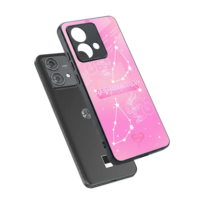 Capricorn Aura sleek motorola edge 40 neo 5g cover with tempered glass back and TPU edges