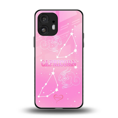 Capricorn Aura back phone cover | glass case for nothing phone 2