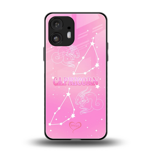Capricorn Aura back phone cover | glass case for nothing phone 2