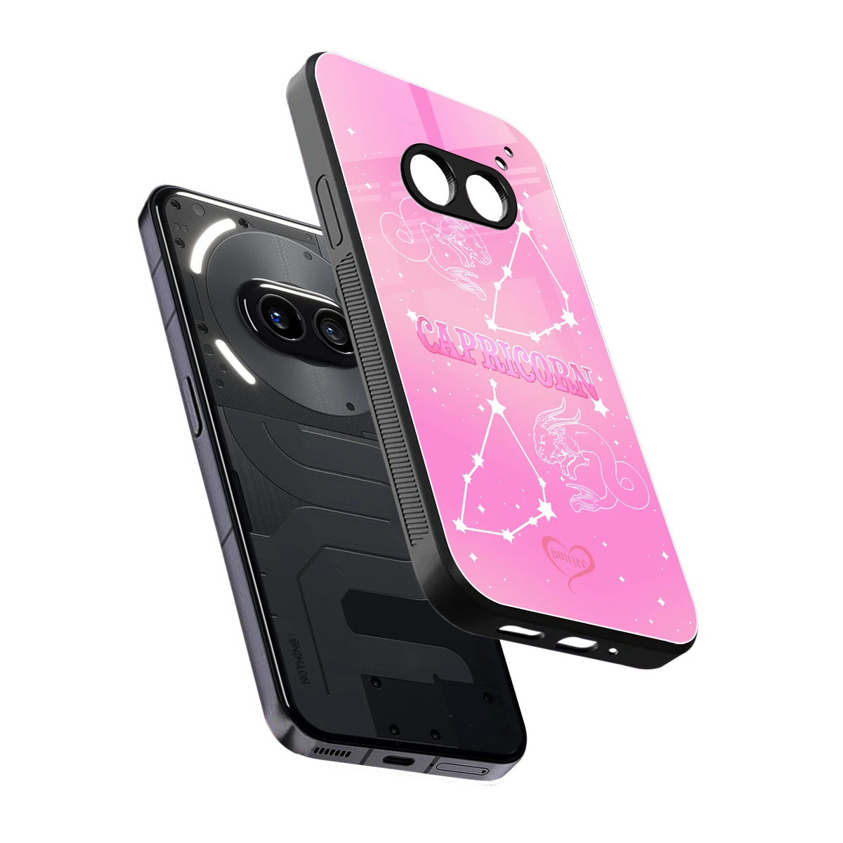 Capricorn Aura sleek nothing phone 2a cover with tempered glass back and TPU edges