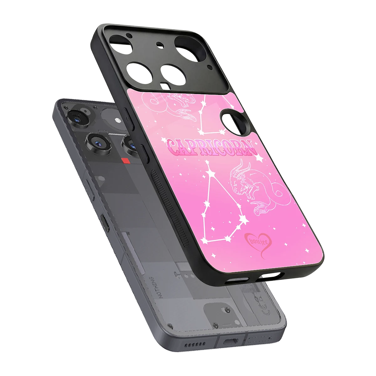 Capricorn Aura sleek nothing phone 3 cover with tempered glass back and TPU edges