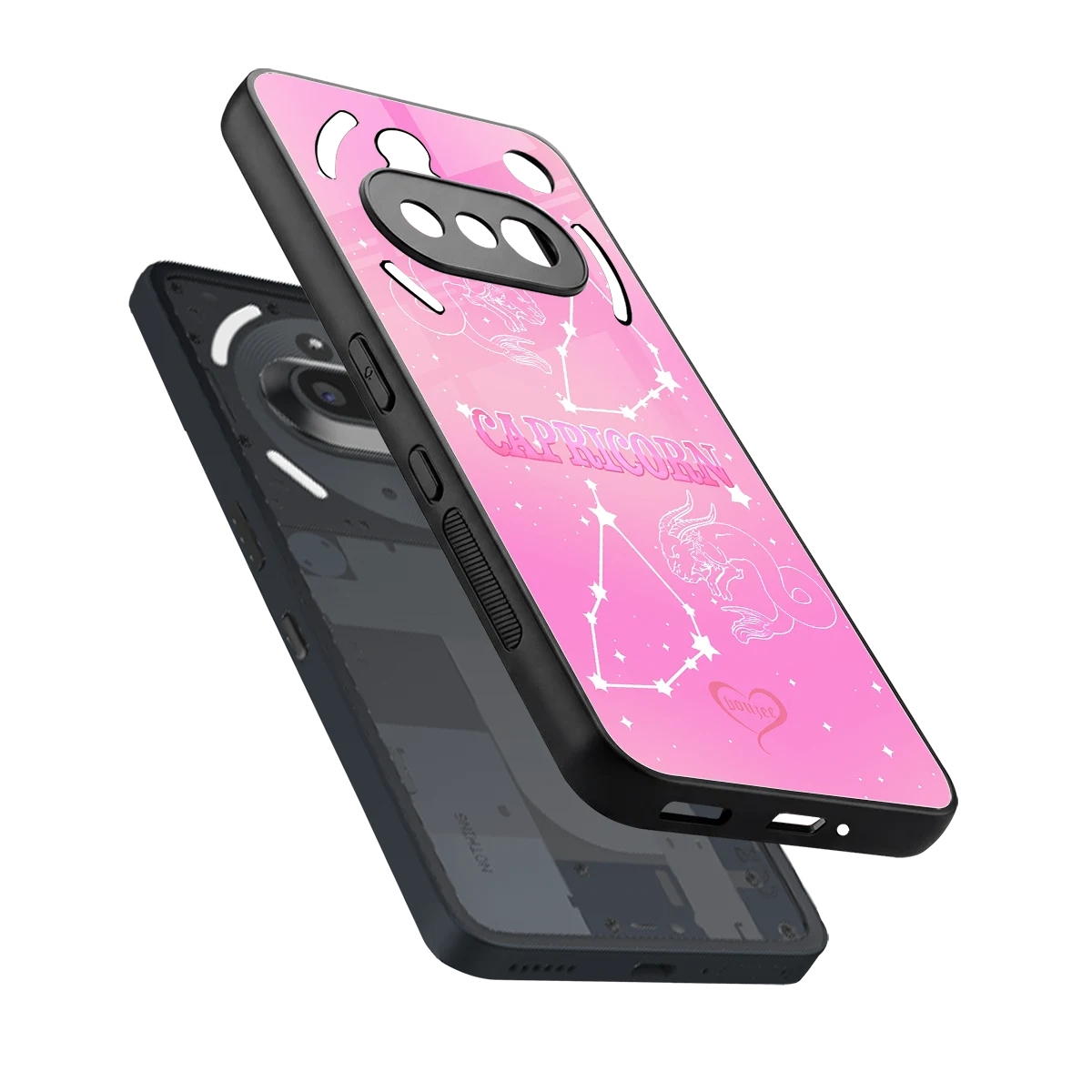 Capricorn Aura sleek nothing phone 3a cover with tempered glass back and TPU edges