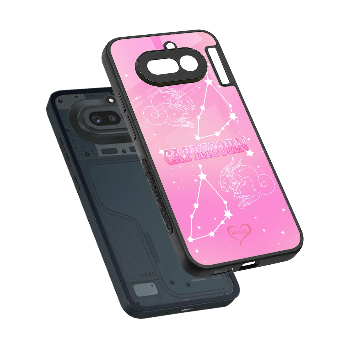 Capricorn Aura sleek nothing phone 4a cover with tempered glass back and TPU edges
