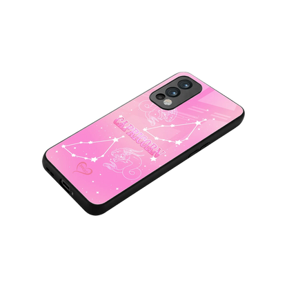 Capricorn Aura stylish phone case for oneplus nord 2 | glossy glass and slim fit