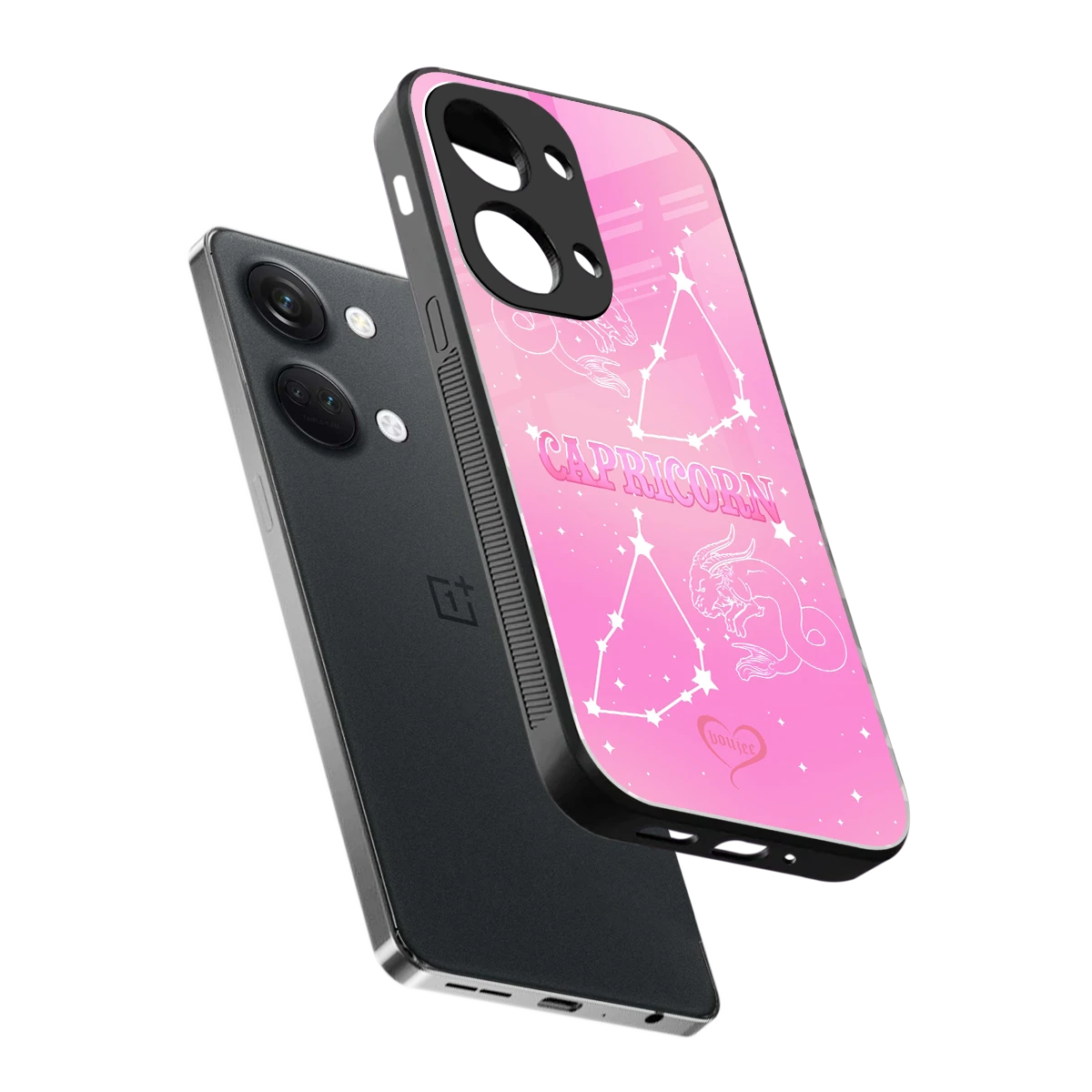 Capricorn Aura sleek oneplus nord 3 cover with tempered glass back and TPU edges