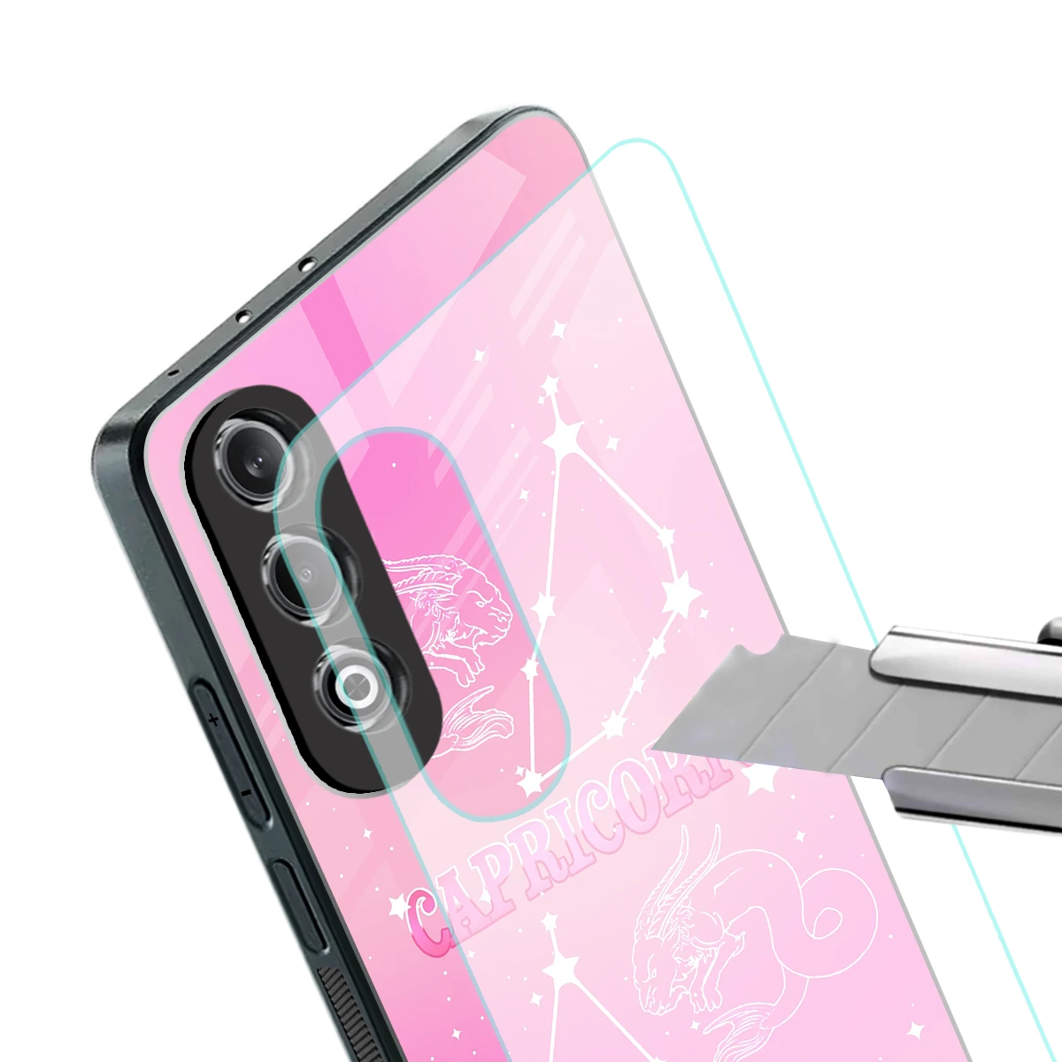 Capricorn Aura stylish phone case for oneplus nord ce 4 | glossy glass and slim fit