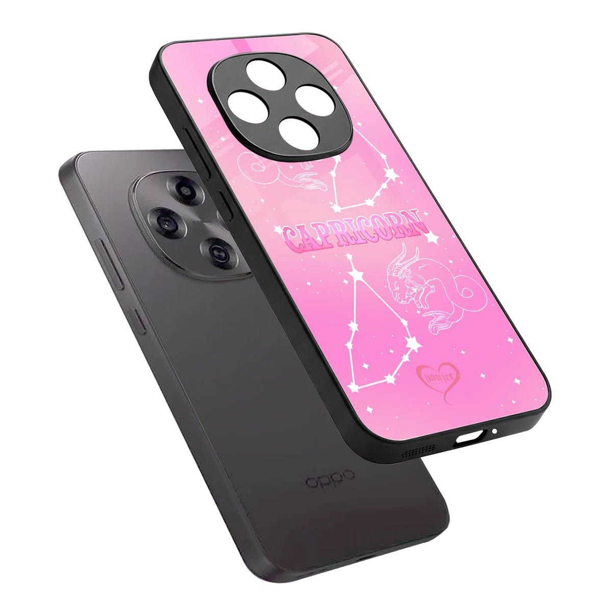Capricorn Aura sleek oppo f31 pro 5g cover with tempered glass back and TPU edges