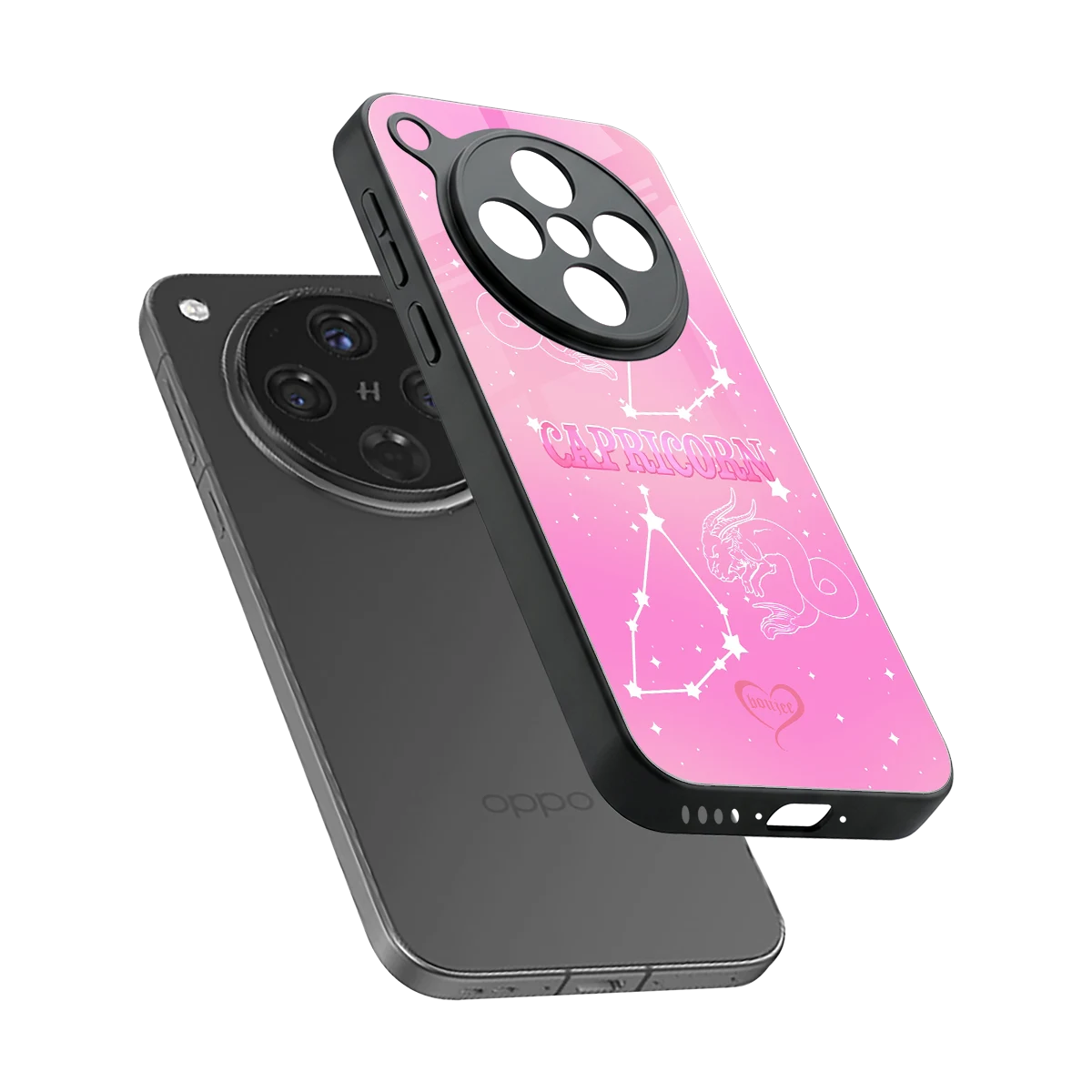 Capricorn Aura sleek oppo find x8 cover with tempered glass back and TPU edges