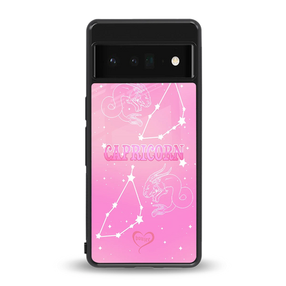 Capricorn Aura back phone cover | glass case for google pixel 6 pro