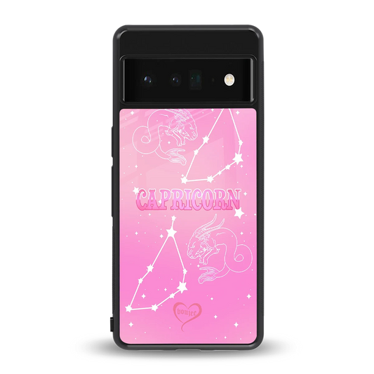 Capricorn Aura back phone cover | glass case for google pixel 6 pro