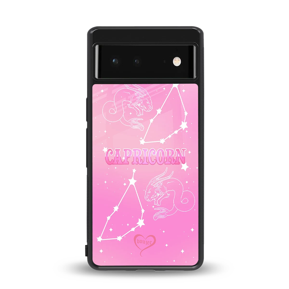 Capricorn Aura back phone cover | glass case for google pixel 6a