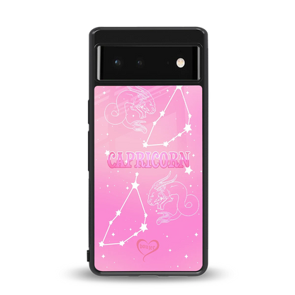 Capricorn Aura back phone cover | glass case for google pixel 6a