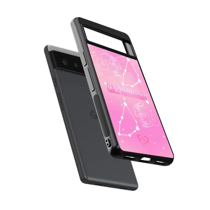 Capricorn Aura sleek google pixel 6a cover with tempered glass back and TPU edges